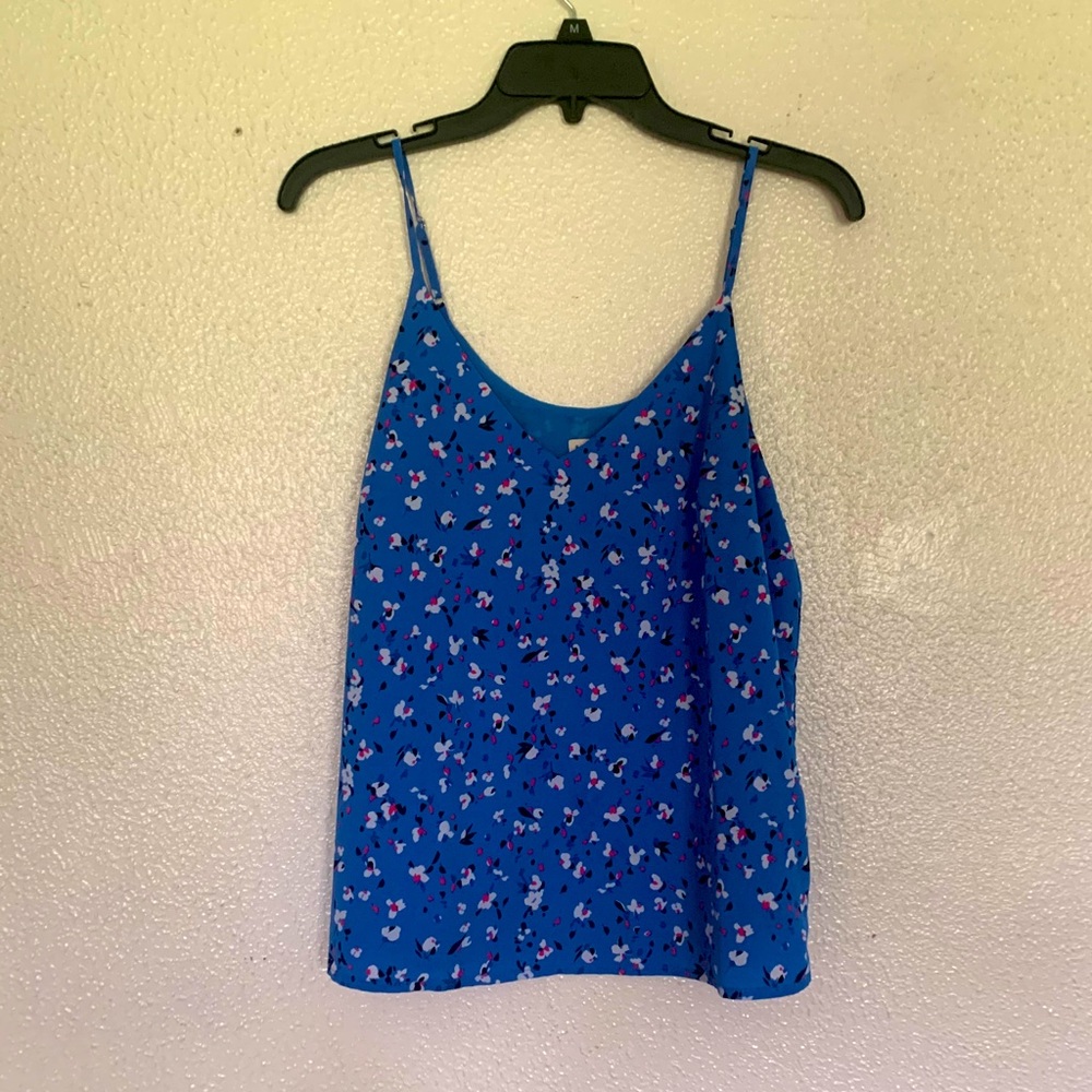 Blue floral tank